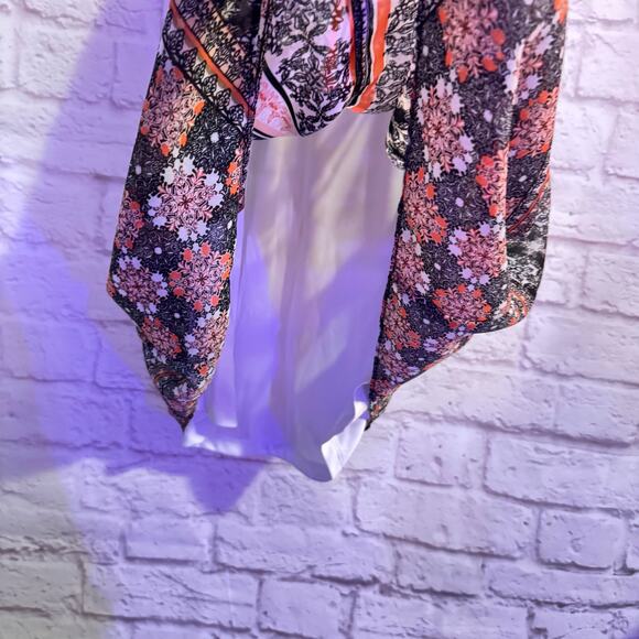 AGB Peach, White, Black Tank Top with Lining SZ 1X - Picture 4 of 6